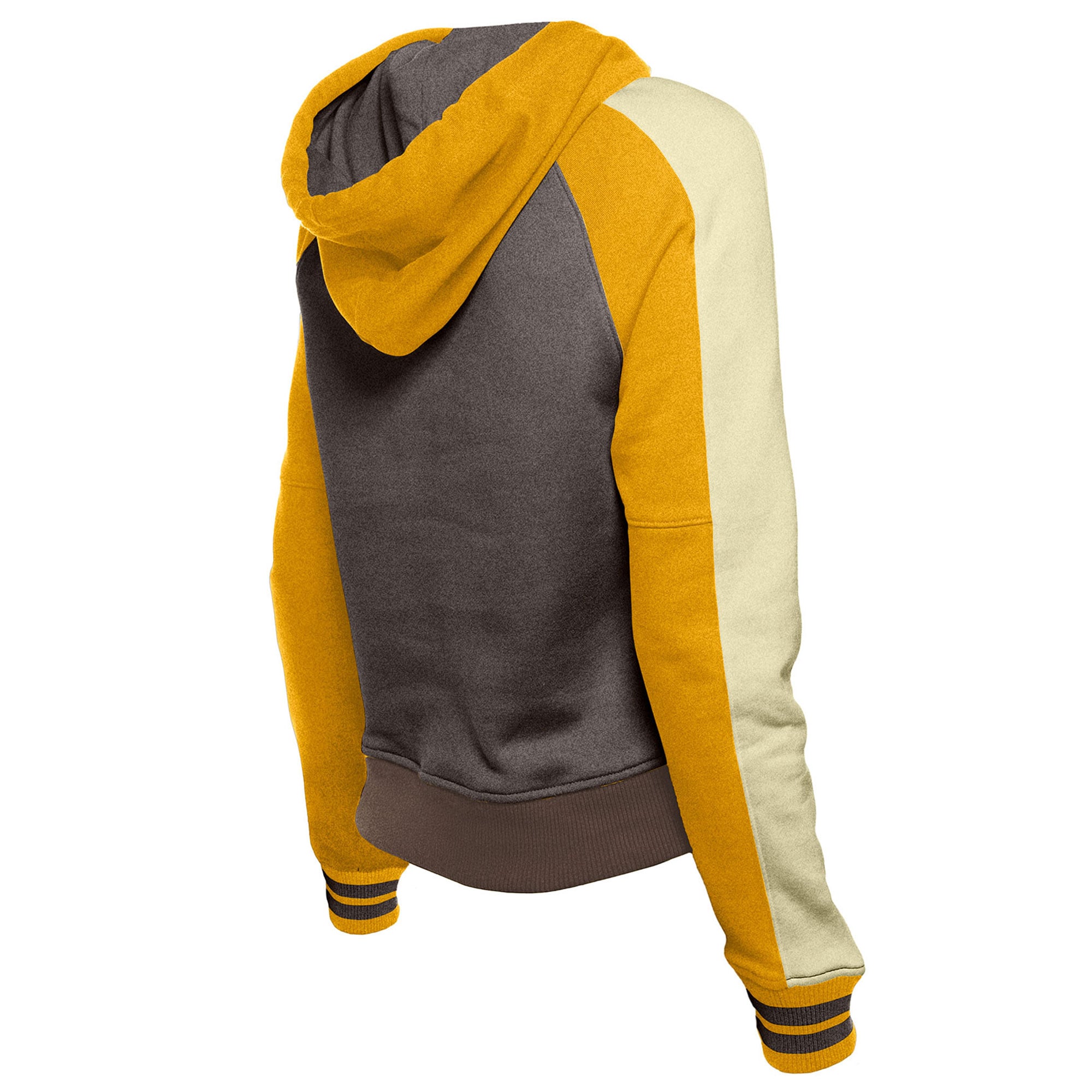 Women's New Era Brown San Diego Padres Cooperstown Collection Cropped Raglan Pullover Hoodie